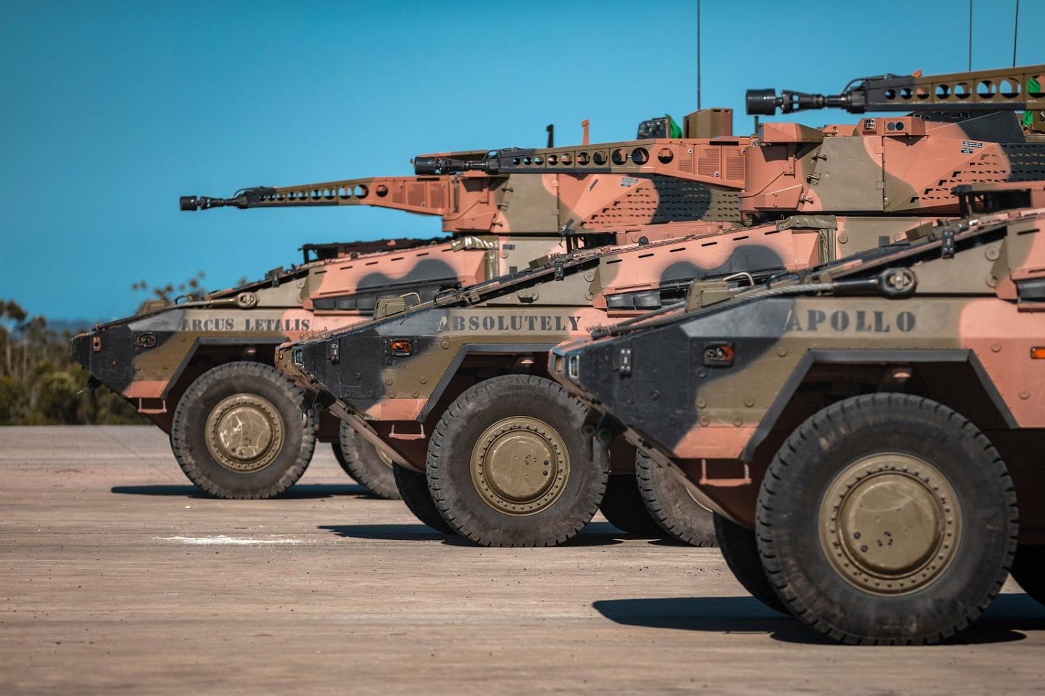 Australian Army Boxer Combat Reconnaissance vehicles at Wide Bay Training Area, Queensland (CPL Nicole Dorrett/Defence Images)